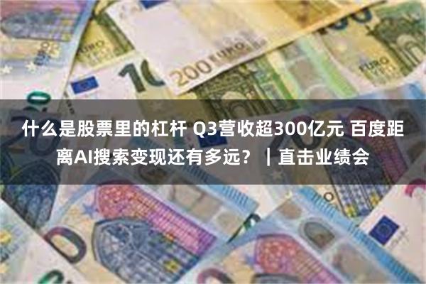 什么是股票里的杠杆 Q3营收超300亿元 百度距离AI搜索变现还有多远？｜直击业绩会