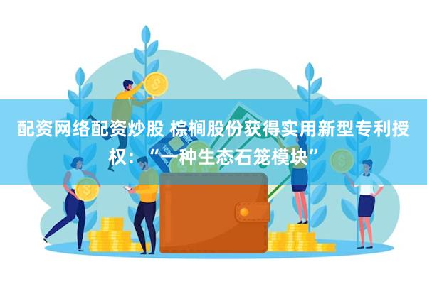 配资网络配资炒股 棕榈股份获得实用新型专利授权：“一种生态石笼模块”