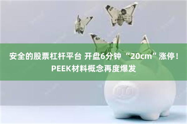 安全的股票杠杆平台 开盘6分钟 “20cm”涨停！PEEK材料概念再度爆发