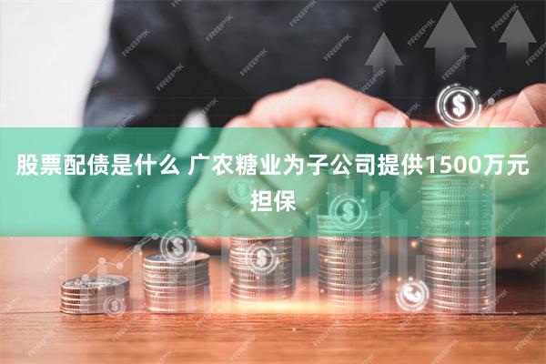 股票配债是什么 广农糖业为子公司提供1500万元担保