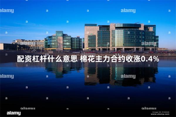 配资杠杆什么意思 棉花主力合约收涨0.4%